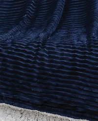 London Fog Plush Large Corduroy Blanket