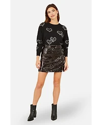 Yumi Women's Sequin Mini Skirt