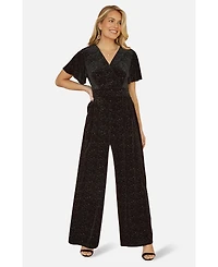 Yumi Women's Sparkle Velvet Jumpsuit