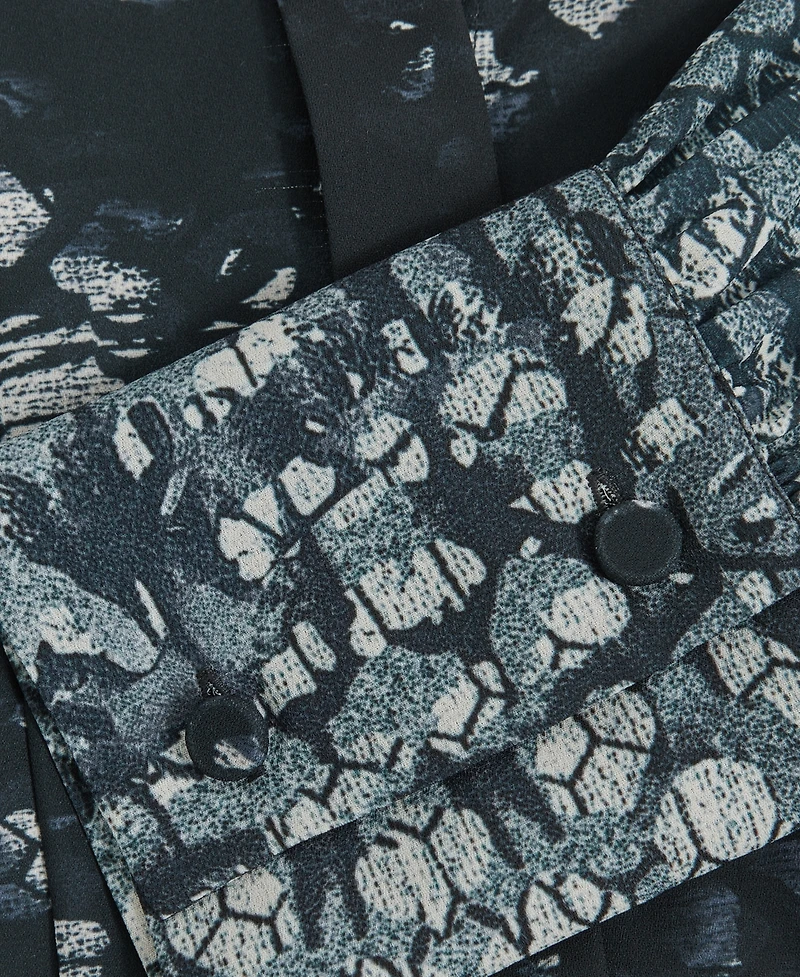 Reiss Women's Printed Pleated Shirt Dress