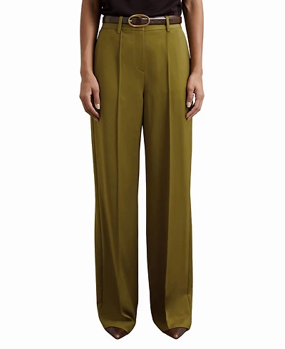 Reiss Women's Wide-Leg Pintuck Pants