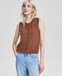 And Now This Women's Button-Front Crewneck Vest, Macy's Exclusive