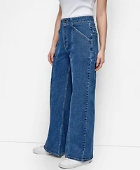 Dkny Jeans Women's High Rise Wide Leg Cargo