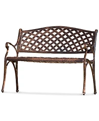 Elmann Antiqued Copper-Finish Bench