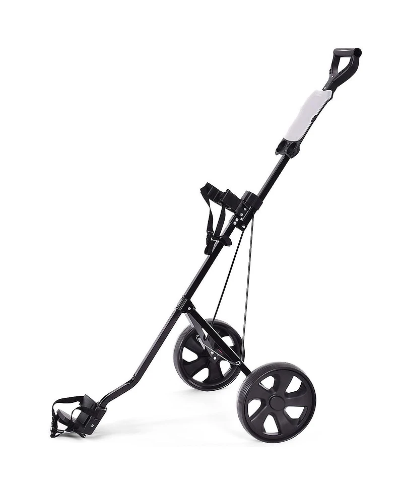 Skonyon Folding 2 Wheels Push Pull Golf Cart Trolley with Scoreboard