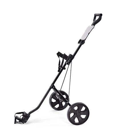 Skonyon Folding 2 Wheels Push Pull Golf Cart Trolley with Scoreboard