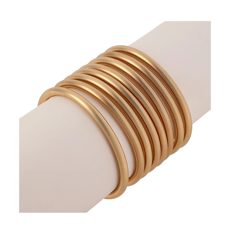 Women's The Metallic-Stack Bangle Bracelet - Old Gold