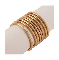 Women's The Metallic-Stack Bangle Bracelet - Old Gold