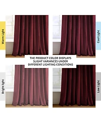 Half Price Drapes Burgundy Signature Velvet Blackout Curtain