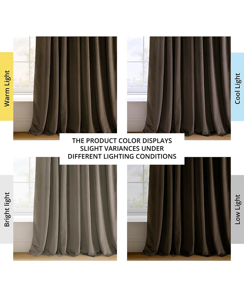 Half Price Drapes Java Signature Velvet Blackout Curtain