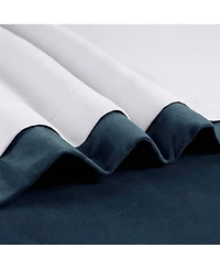 Half Price Drapes Porcelain White Signature Velvet Blackout Curtain