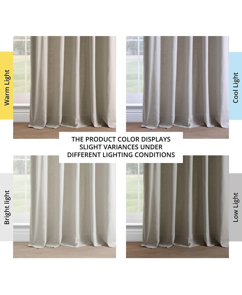 Half Price Drapes Fresh Khaki French Linen Room Darkening Curtain