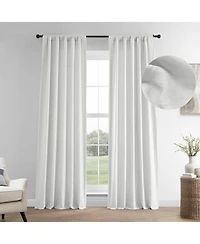 Half Price Drapes Crisp White French Linen Room Darkening Curtain
