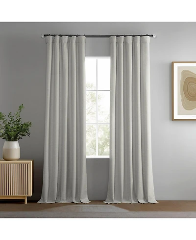 Half Price Drapes Boho Chic Faux Linen Blackout Curtain Pair (2 Panels