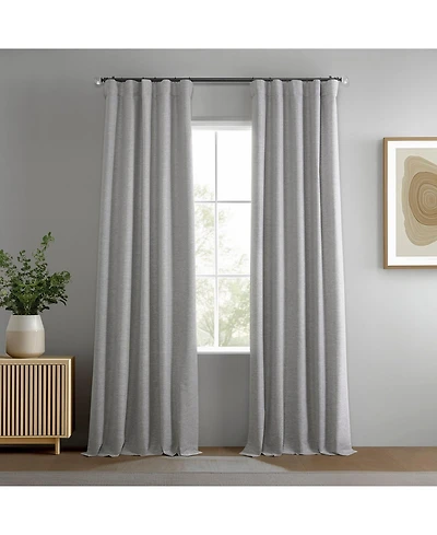 Half Price Drapes Boho Chic Faux Linen Blackout Curtain Pair (2 Panels