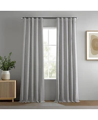 Half Price Drapes Boho Chic Faux Linen Blackout Curtain Pair (2 Panels