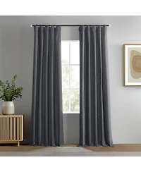 Half Price Drapes Boho Chic Faux Linen Blackout Curtain Pair (2 Panels