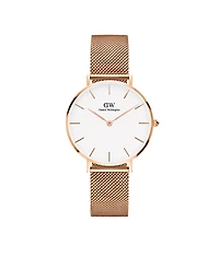 Daniel Wellington Women's Analog Rose Gold-Tone Stainless Steel Watch Set, 32mm