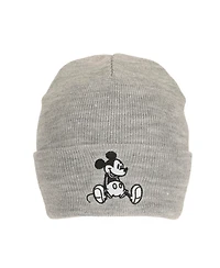 Disney Men's Mickey Mouse Embroidery Acrylic Knit Standard Cuff Beanie