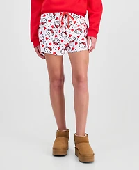 Love Tribe Juniors' Hello Kitty Valentine's Day Brushed Jersey Lounge Shorts