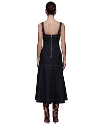 Avec Les Filles Women's Denim Midi Dress
