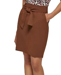 Dkny Petite Tie Front A-Line Skirt