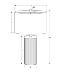 Monarch Specialties Lighting 24" Metal Table Lamp