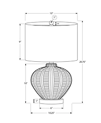 Monarch Specialties Lighting 21" Plastic Table Lamp