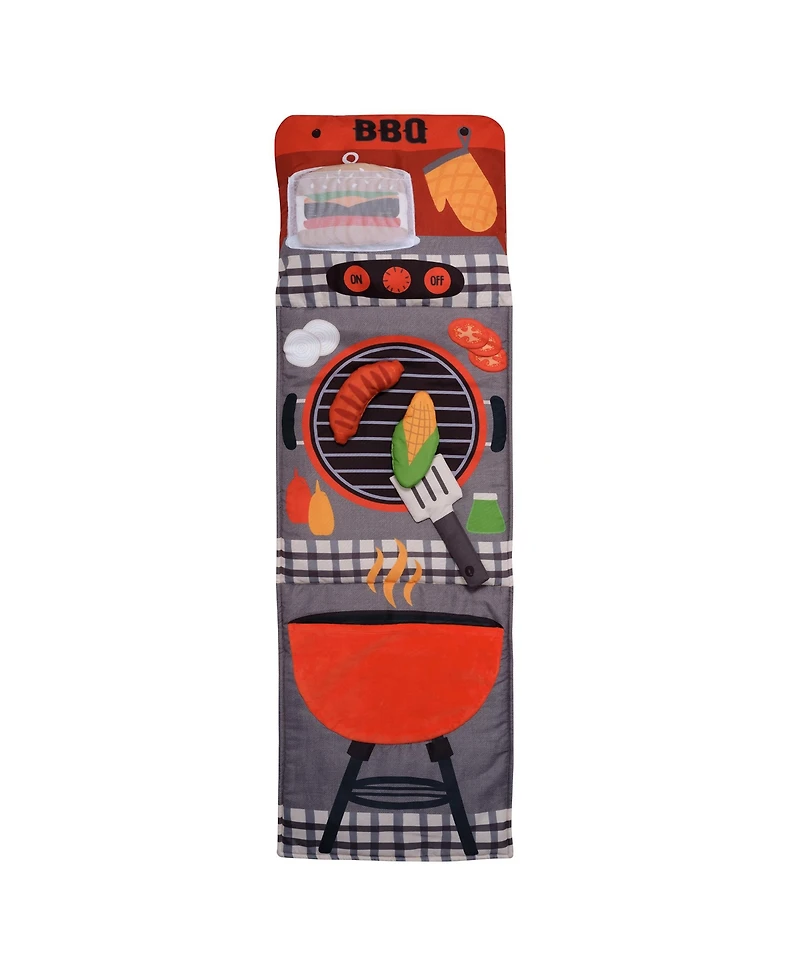 Lambs & Ivy Interactive 2-n-1 Soft Toddler Hamburger/Barbeque Pillow Play Set