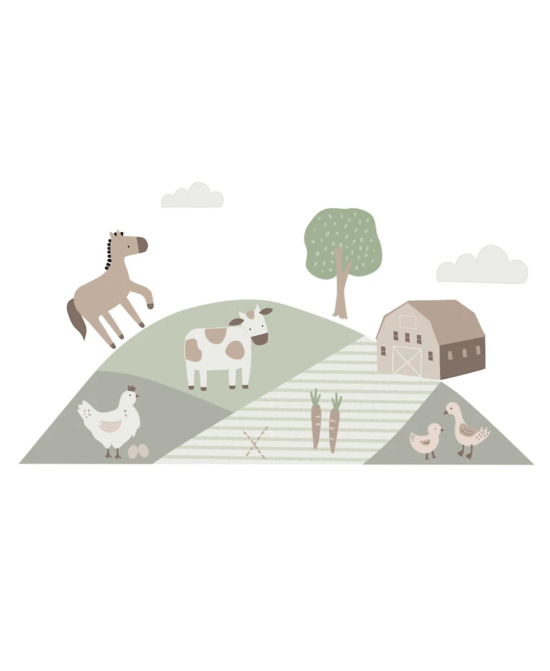 Bedtime Originals Farmyard Friends Wall Decals/Stickers - Horse/Cow/Barn