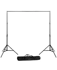 Savage Widetone Seamless Background Paper, 86" wide x 36' Stone Gray #9 - Bundle With Flashpoint 10' Background Support System Air Cushioned,