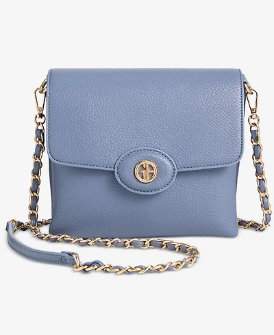 Giani Bernini Pebble East West Small Flap Crossbody, Exclusively at Macy's