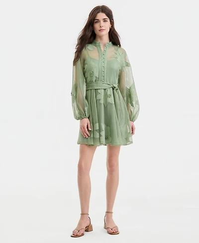 Seni & Cade Juniors' Jacquard Mesh Dress