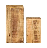 Plant Stands 2 pcs Solid Wood Mango