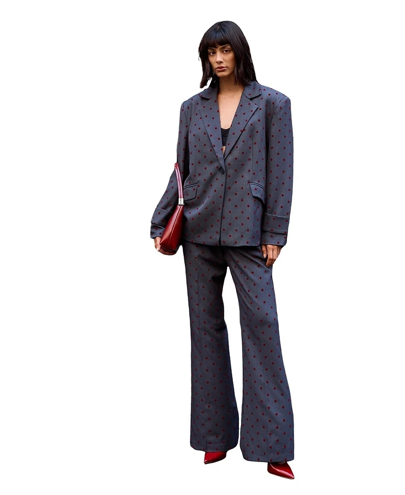 Warehouse Women's Velvet Spot Blazer