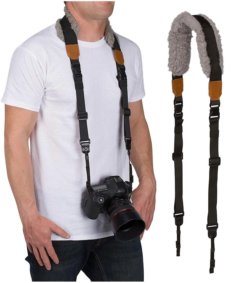 Movo Mp-SS8 Dslr Camera Strap Quick Release Sheepskin Neck Sling