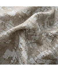 Rt Designer Collection Cambridge Jacquard Luxurious Decorative Grommet Curtain Panel 54" x 90" Taupe