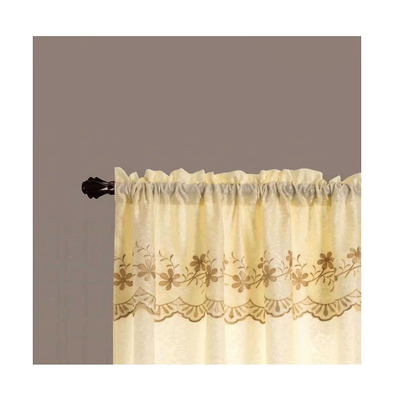 Rt Designers Collection Alisa Macrame Rod Pocket Window Room Darkening Panel 54" x 84" Beige