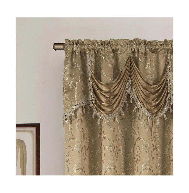 Rt Designers Collection Franklin 2-Piece Rose Grommet Curtain 54" x 84" by