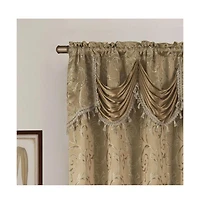 Rt Designers Collection Franklin 2-Piece Rose Grommet Curtain 54" x 84" by
