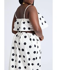 Eloquii Women's Plus Cropped Bubble Top