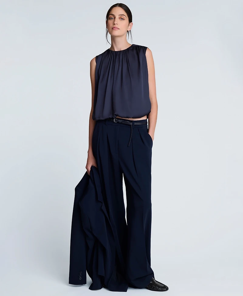 Kenneth Cole Women's Bubble Hem Sleeveless Top