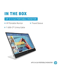 Hp E14 G4 14" 16:9 Full Hd Portable Usb-c Ips Lcd Monitor