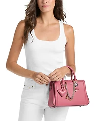 Michael Kors Laila Leather Small Satchel Bag