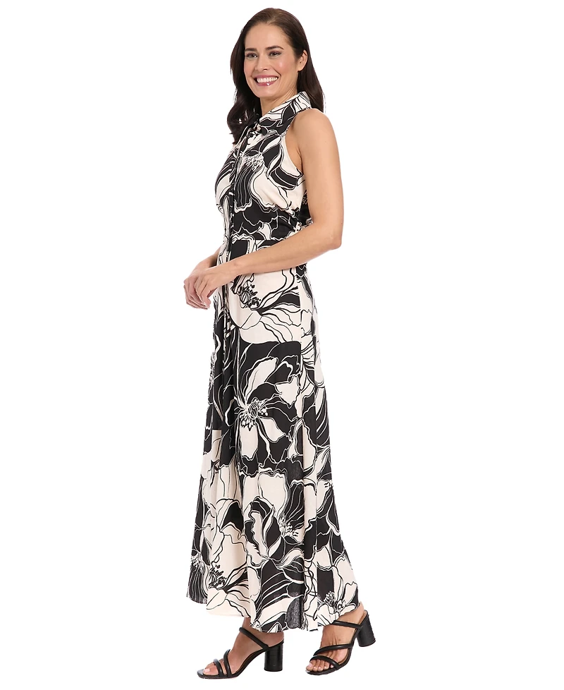 London Times Petite Sleeveless Tiered Maxi Dress