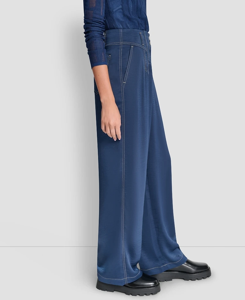 Dkny Women's Top Stitch Glazed Dressing Trousers