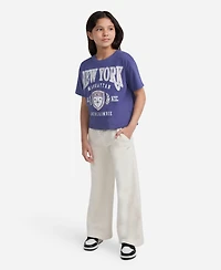 abercrombie kids Girls Essential Fleece Wide-Leg Pants