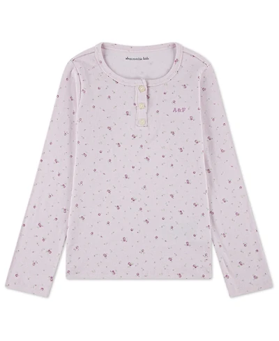 abercrombie kids Girls Essential Long Sleeve Henley T-Shirt