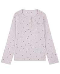 abercrombie kids Girls Essential Long Sleeve Henley T-Shirt