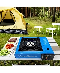 Aofar 7000 Btu Portable Butane Gas Stove for Camping Cooking Outdoor, Lightweight Portable Stove Burner with Auto Ignition, Camping al Aire Libre